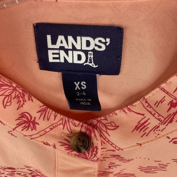 LANDS END SIZE XS 2 4 PEACH PINK DRESS VACATION BEACH ISLAND GUC - Picture 7 of 15